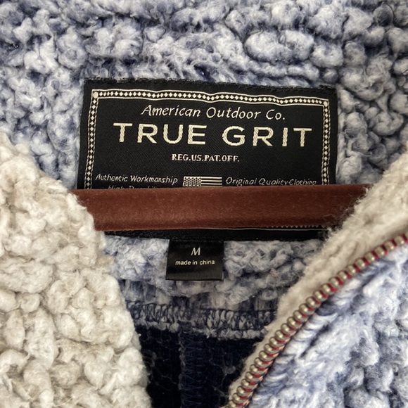 True Grit Navy Sherpa Pullover - Picture 2 of 5